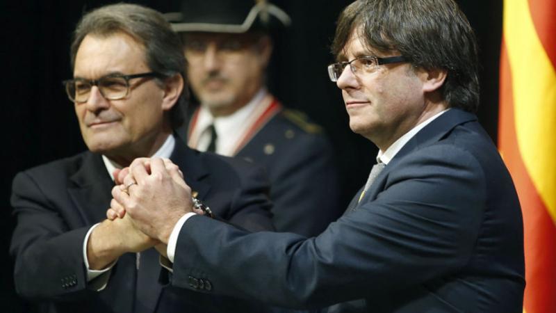 Los dos expresidents de la Generalitat, Artur Mas y Carles Puigdemont