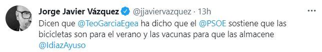 Tuit Jorge Javier