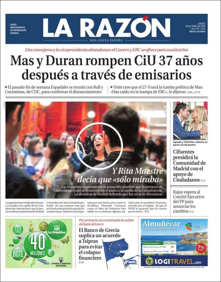 Marhuenda 'dispara' contra Rita Maestre Marhuenda 'dispara' contra Rita Maestre