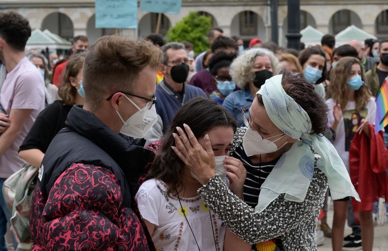 Imagen de una de las protestas celebradas en A Coruña tras la muerte de Samuel Luiz (Foto: Europa Press).