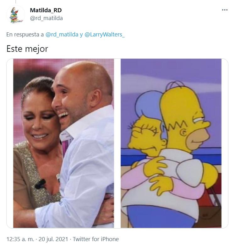 Hilo comparativo de Kiko Rivera como Homer Simpson - Twitter