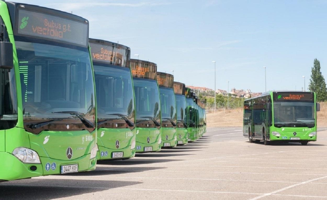 Autobuses de la empresa Vectalia, donde Indra ha impulsado la nueva tecnología. Europa Press