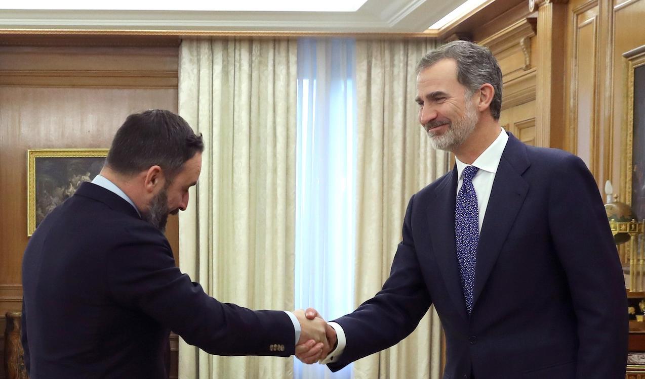 Felipe VI y Santiago Abascal. EP