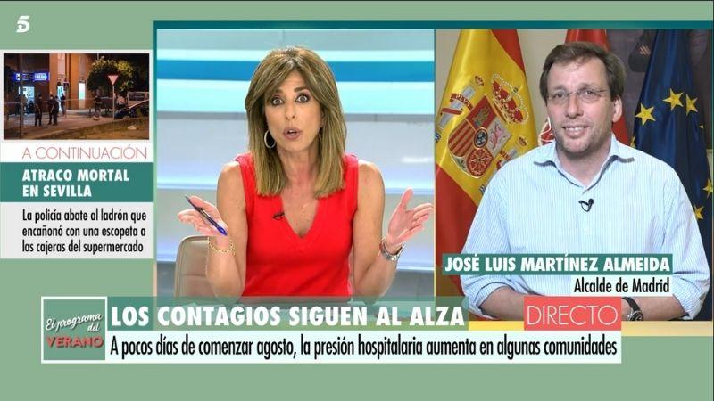 José Luis Martínez Almeida en 'El programa del verano'. Telecinco.
