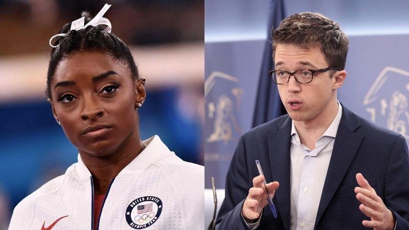 Simone Biles e Íñigo Errejón.