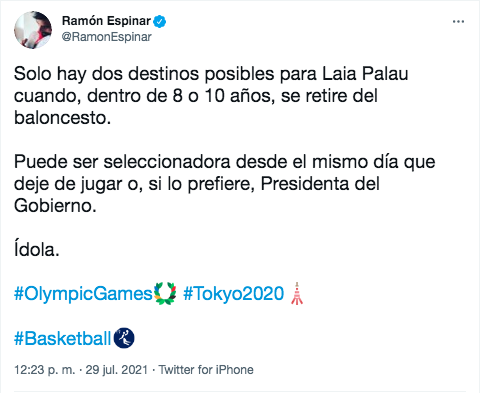 Ramón Espinar sobre Laia Palau