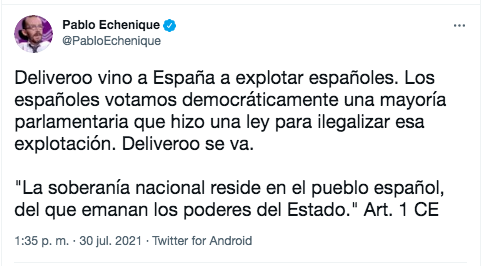 Echenique Deliveroo