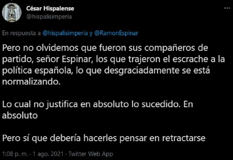 Usuarios de Twitter recuerdan los insultos de Podemos tras la denuncia de Ramón Espinar Usuarios de Twitter recuerdan los insultos de Podemos tras la denuncia de Ramón Espinar