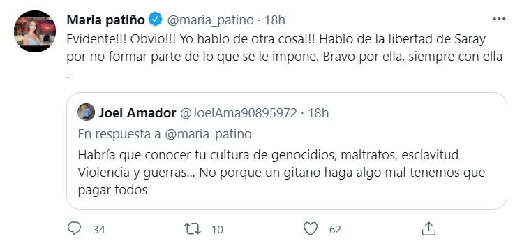 Tuit María Patiño Twitter 2 Tuit María Patiño Twitter 2