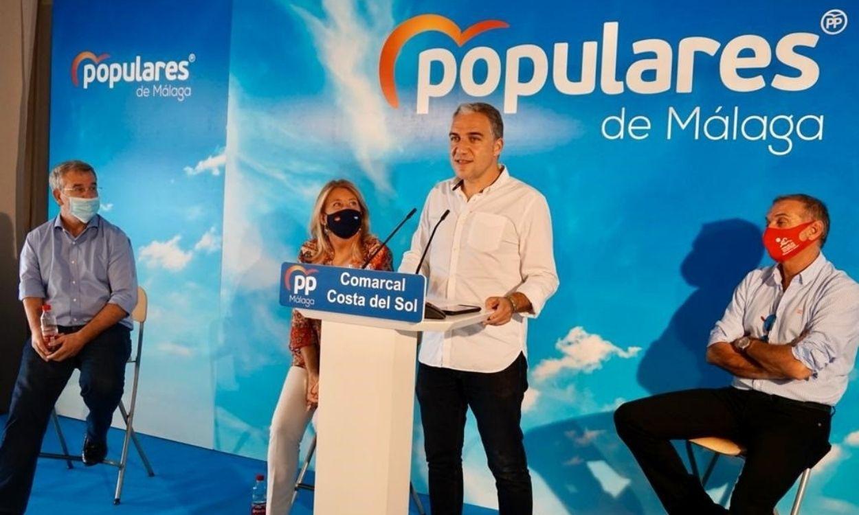 Elías Bendodo, en rueda de prensa con el PP de Málaga. Europa Press. 