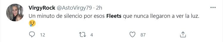 Tuits sobre la desaparición de los 'Fleets' de Twitter   Twitter 5