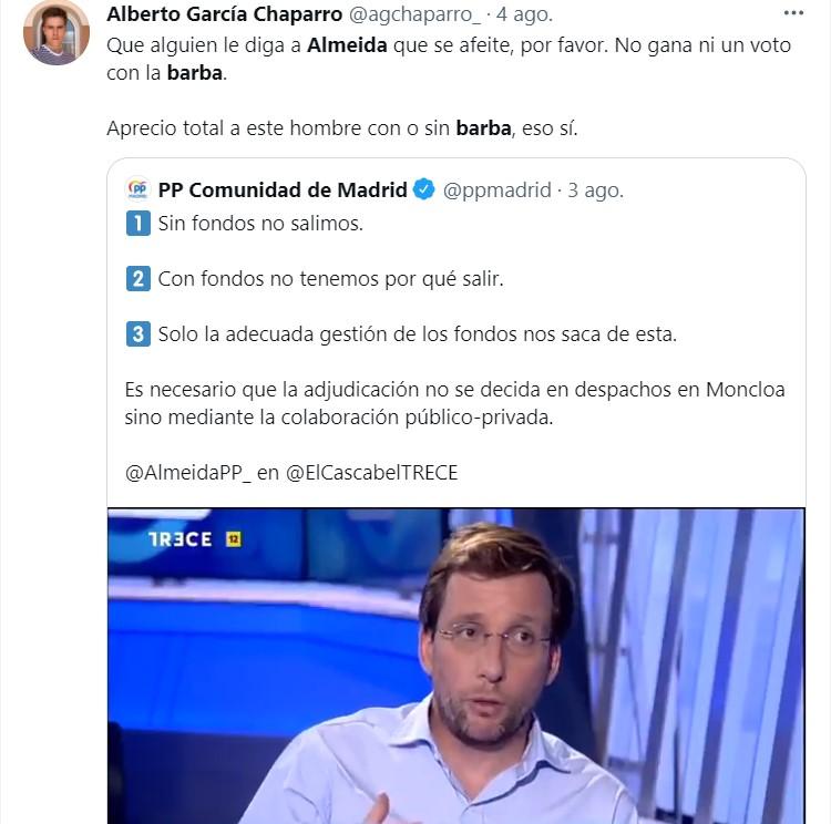 Twitter se pronuncia sobre la barba de Almeida -Twitter 
