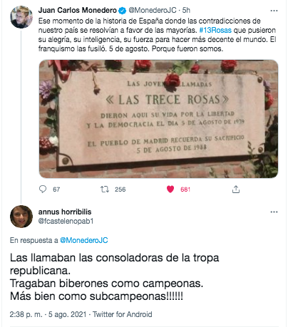 Extrema derecha sobre las 13 Rosas