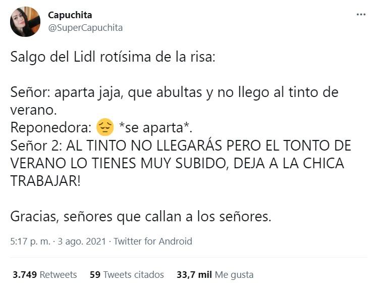 El tuit viral sobre la anécdota en Lidl   Twitter