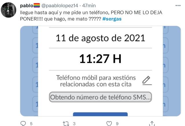 Problema con teléfono Sergas