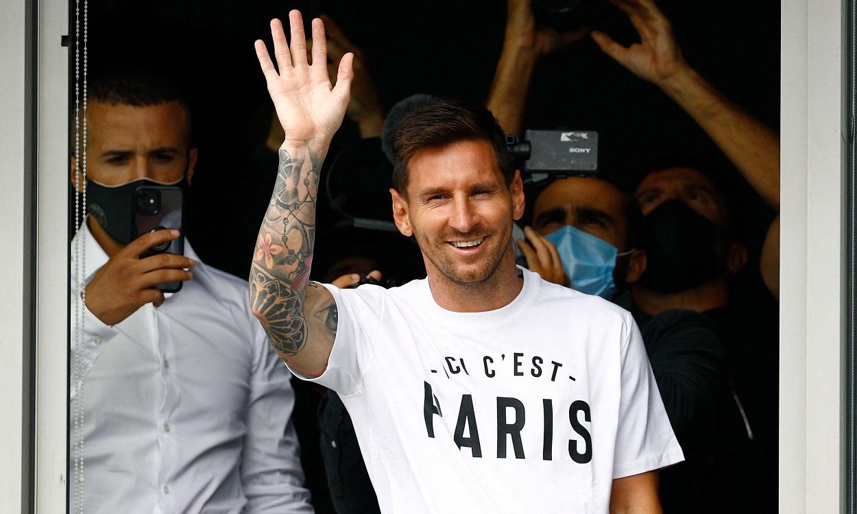 Leo Messi a su llegada a París. Europa Press