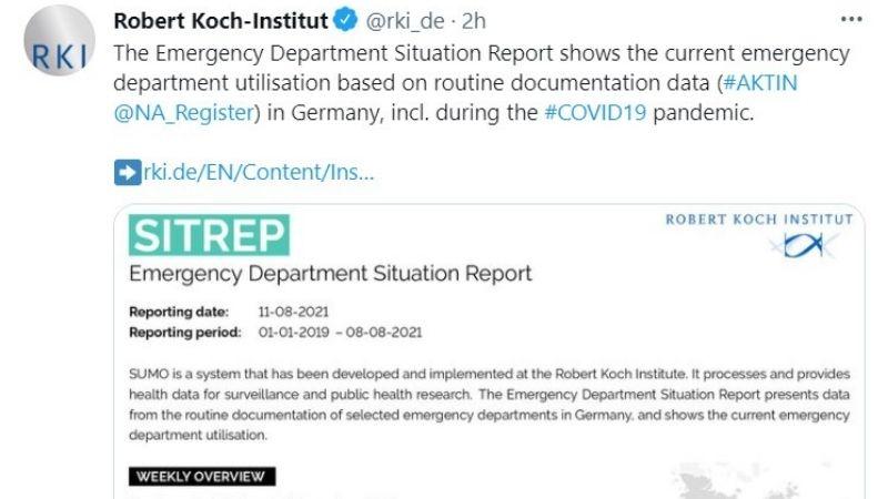 Datos del Intituto Robert Koch   Twitter