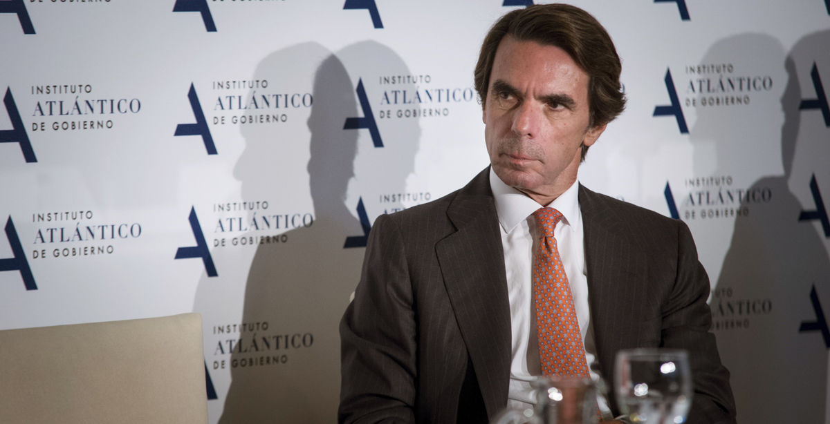 El expresidente del Gobierno José María Aznar en la inauguración del curso académico del Instituto Atlántico