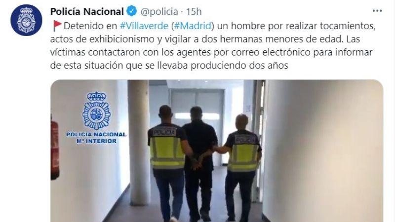 La Policía Nacional detiene a un hombre por abuso - Twitter