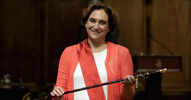 Ada Colau, el día de su investidura como alcaldesa de Barcelona.