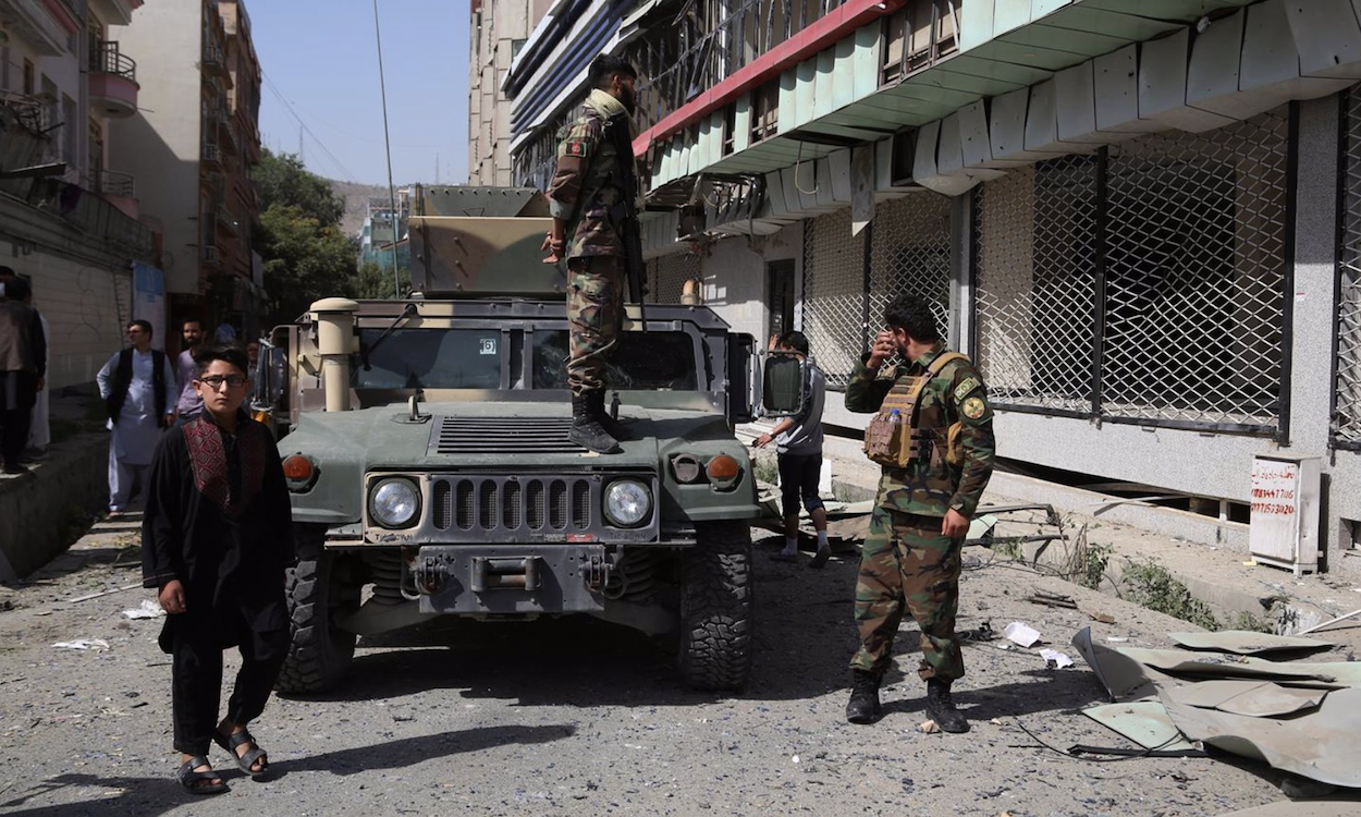 Miembros de las fuerzas de seguridad afganas en Kabul