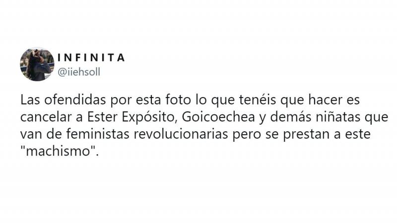Un usuario critica el feminismo de Ester Expósito por la foto con C. Tangana en el yate. Twitter