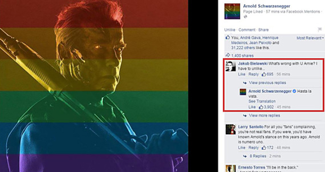 La mutación de Schwarzenegger: del rechazo total al ¡zas! a un seguidor contrario al matrimonio gay