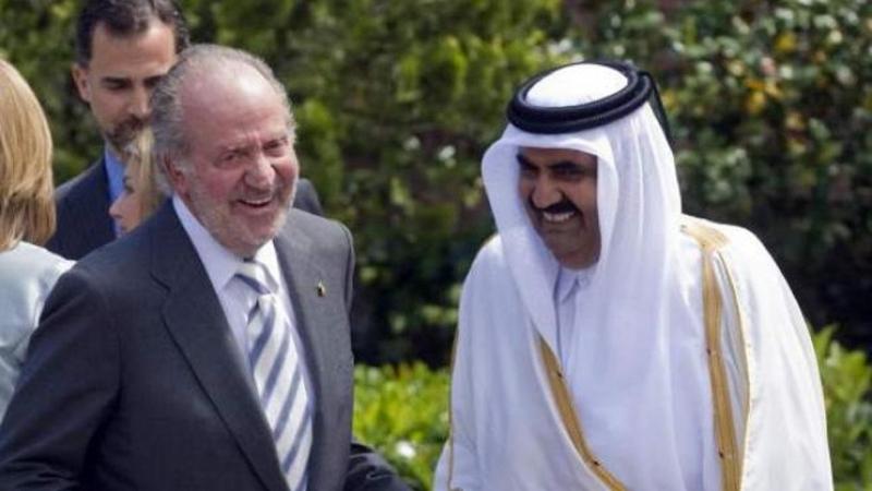 Juan Carlos I y el emir de Qatar, el jeque Hamad bin Khalifa Al Thani, en 2011