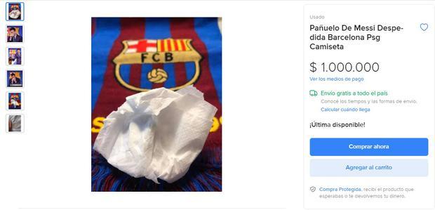 La subasta del pañuelo de Messi