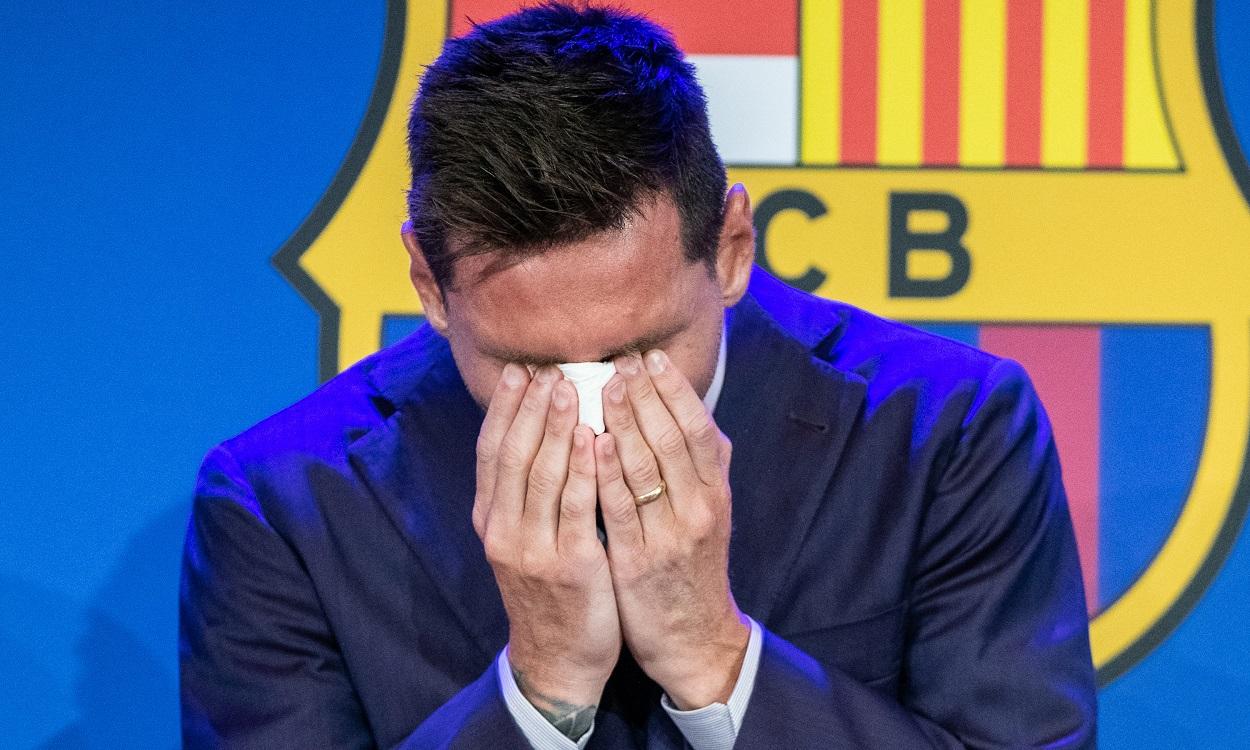 Leo Messi se despide entre lágrimas del FC Barcelona. Europa Press