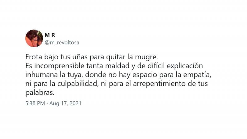 Un usuario critica las palabras de Seguí sobre las niñas afganas en Baleares. Twitter