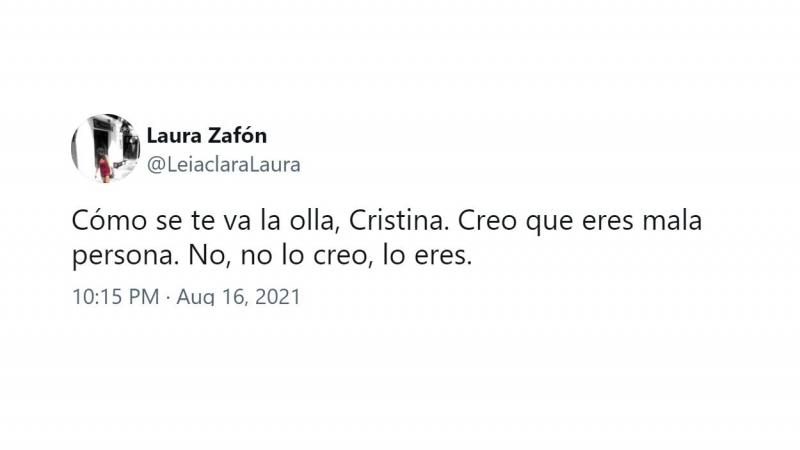 Una usuaria critica las palabras de Seguí sobre las niñas afganas en Baleares. Twitter