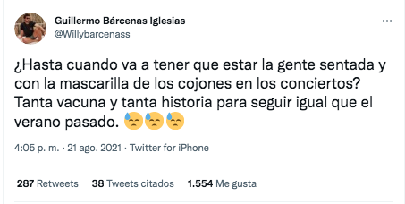 Willy Bárcenas en Twitter