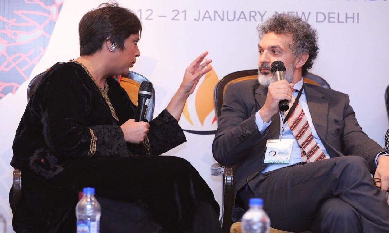 Barkha Dutt (i) y Saad Mohseni (d). Redes sociales