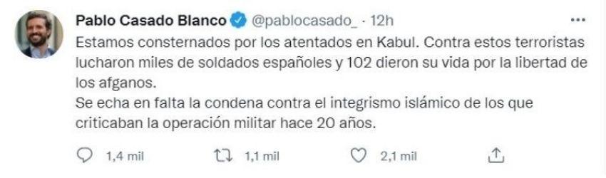 Tuit de Pablo Casado   Twitter