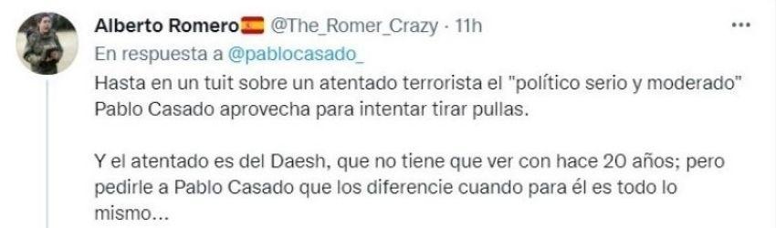 Críticas a Pablo Casado - Twitter 