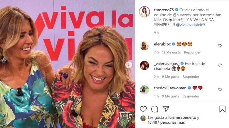 Toñi Moreno se despide de 'Viva la vida' - Instagram