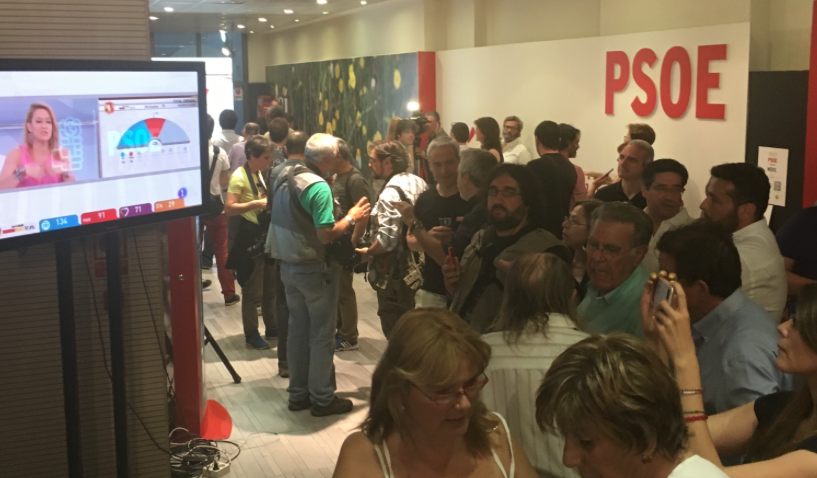 Sede del PSOE el 26J.