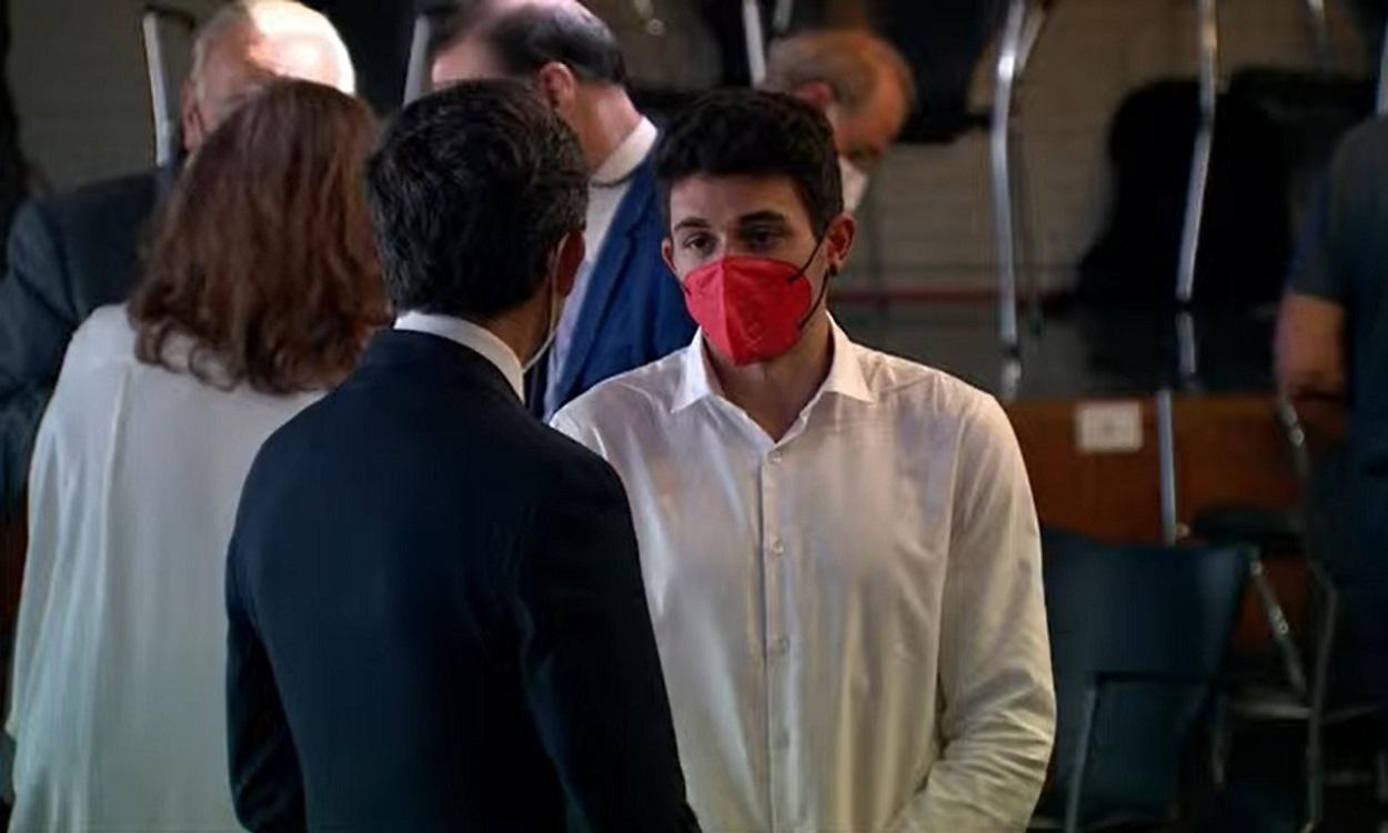 Alberto Ginés en el acto de Pedro Sánchez en la Casa de América