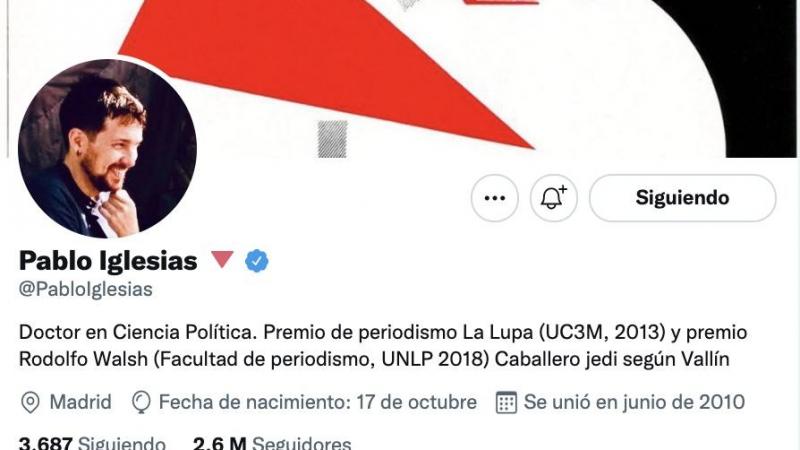 Perfil de Twitter de Iglesias Perfil de Twitter de Iglesias