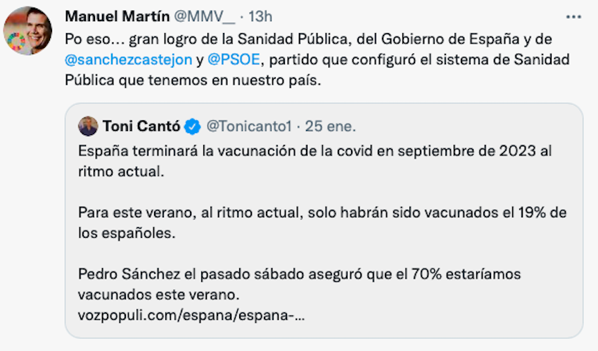 Un tuit sobre Cantó Un tuit sobre Cantó