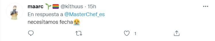 Opiniones en Twitter sobre la nueva temporada de 'MasterChef Celebrity 6'   Twitter 4