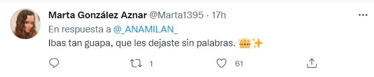 Reacciones al vídeo de Ana Milán Twitter 1
