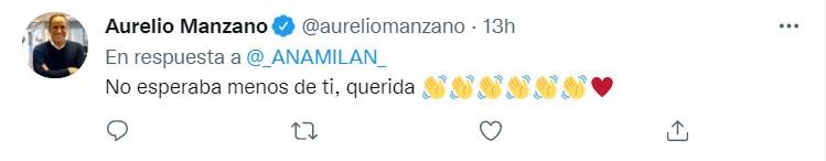 Reacciones al vídeo de Ana Milán Twitter 3