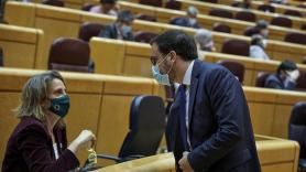 La ministra para la Transición Ecológica, Teresa Ribera, y el ministro de Consumo, Alberto Garzón. Europa Press