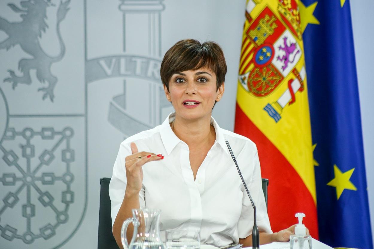 La ministra Portavoz, Isabel Rodríguez. Fuente: Europa Press.