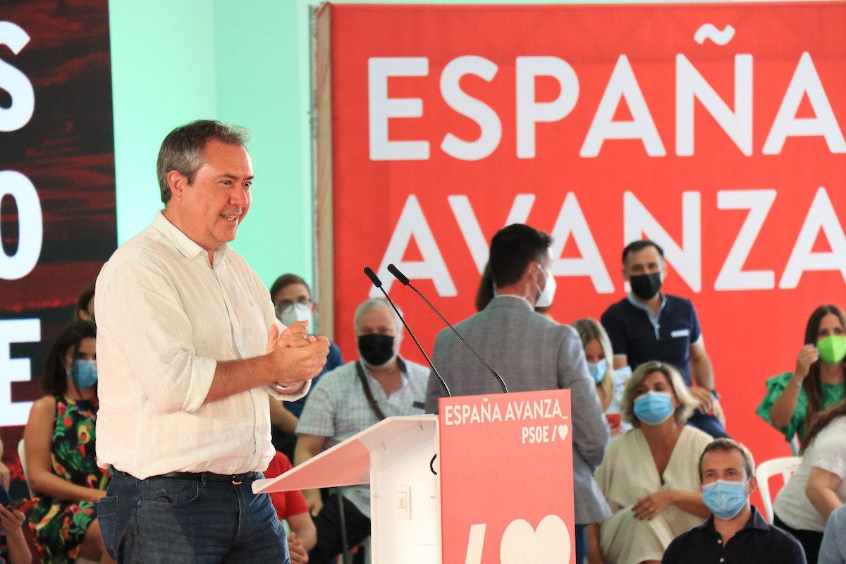 Juan Espadas, en el acto de este sábado en Jaén.