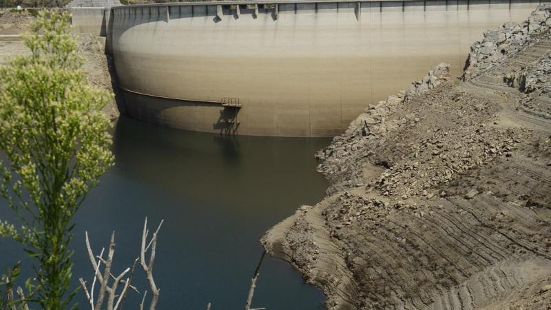 Imagen de finales del pasado mes de agosto del embalse de Portas (Foto: Europa Press).