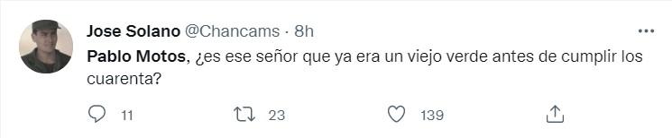 Críticas a Pablo Motos por sus comentarios a Pilar Rubio -  Twitter 