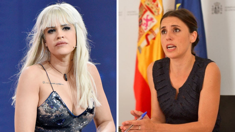 Fotomontaje con imágenes de Ylenia Padilla e Irene Montero